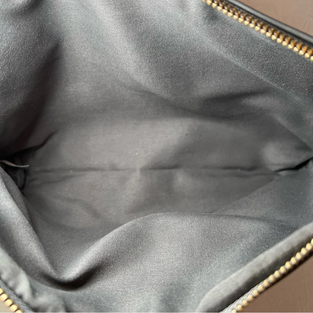 Fawn Design Cara Loren Gray Faux Leather Clutch Zipper Pouch